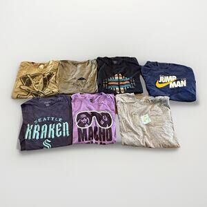 Lot Of 8 Mens Nike WWE Pendleton Champion NHL Graphic Print T-Shirts Bundled 2XL